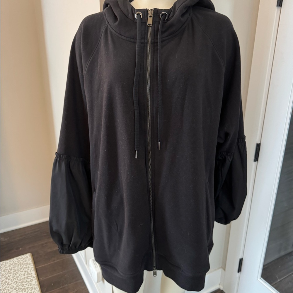 Athleta Black Hooded Jacket size 3x